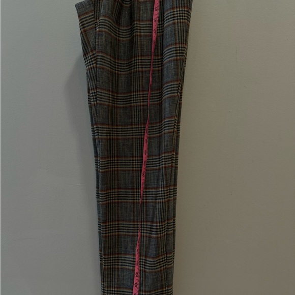 Wilfred Tie Front Check Pant Aritzia Women M High rise  Waist Tie Zippers - Picture 4 of 5